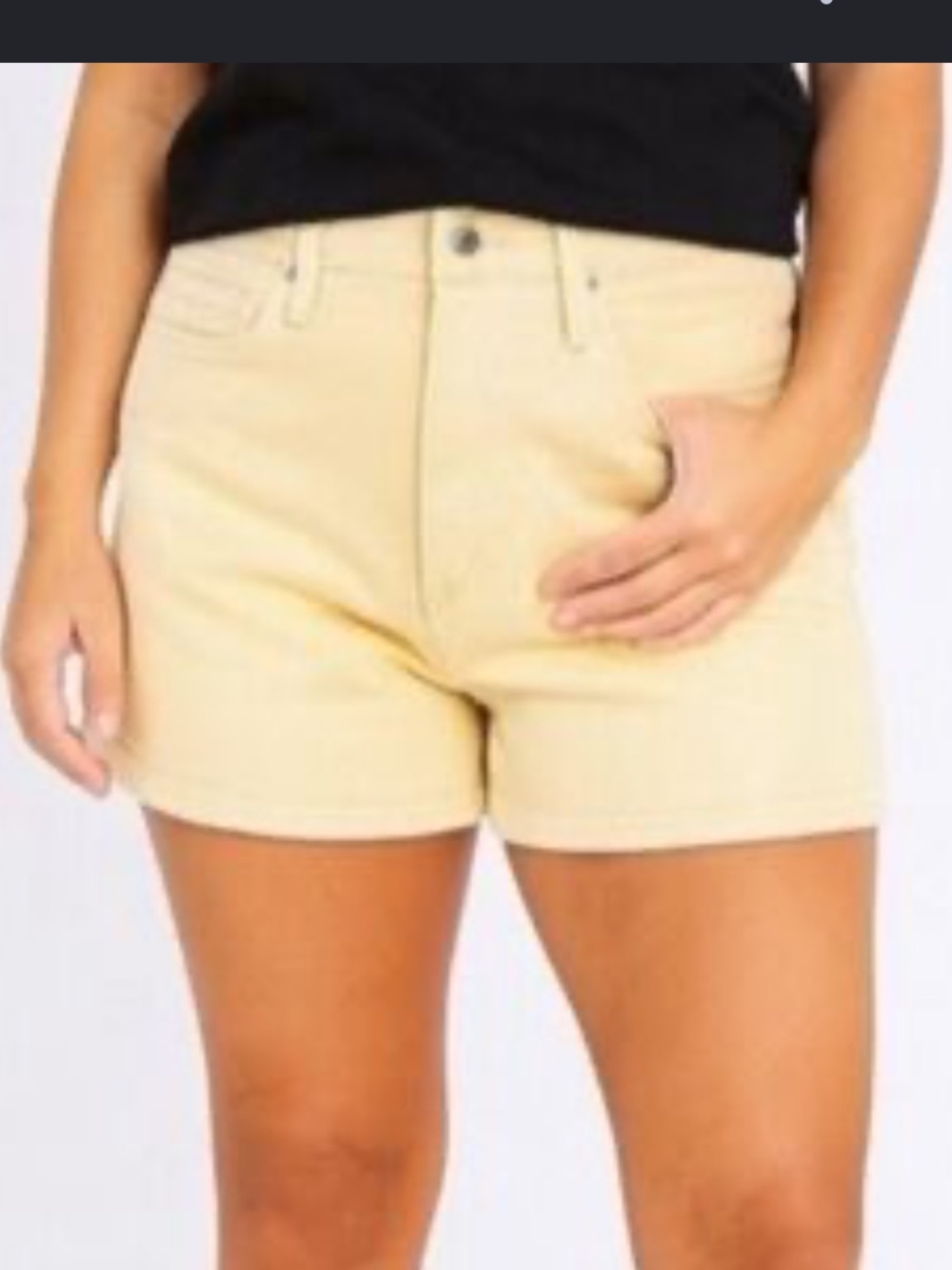 Wild Fable pale yellow high wasted bermuda shorts